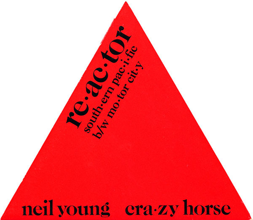 Neil Young Southern Pacific - Red Vinyl Triangular Shape US